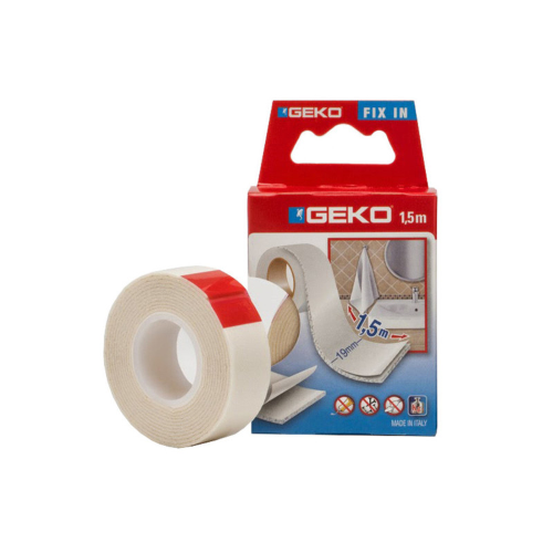NASTRO FIX BIADESIVO MM.19X1,5 MT SPUGNOSO GEKO