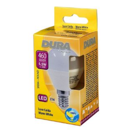 DURA LED SFERA E14   7W 3000K ART.S60WB