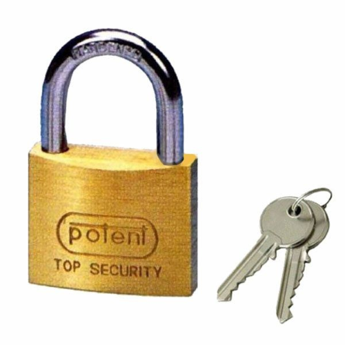 LUCCHETTO AD ARCO OTTONE MM.25 POTENT