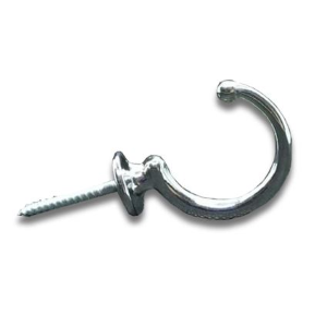 GANCIO LATERALE FERMATENDA CROMO CON VITE 