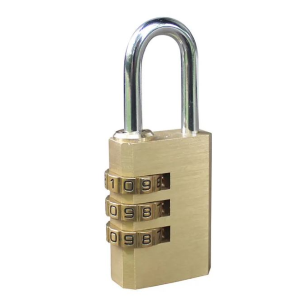 LUCCHETTO AD ARCO MM.20 OTTONE COMBINAZIONE ART.2220CC