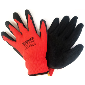 GUANTI NITRILE NERO/ROSSO TG.8-9-10