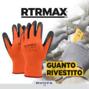 GUANTI NITRILE NERO/ARANCIO TG.10 RTG52