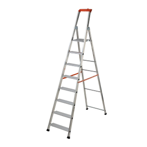 SCALA PROFESSIONALE DOMESTICA STABILA 8 GRADINI EN131 CON MANIGLIONI AL757