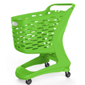 CARRELLO SPESA IN PLASTICA RAB 80 LT. VERDE RUOTA Ø 80 SUPERMERCATO