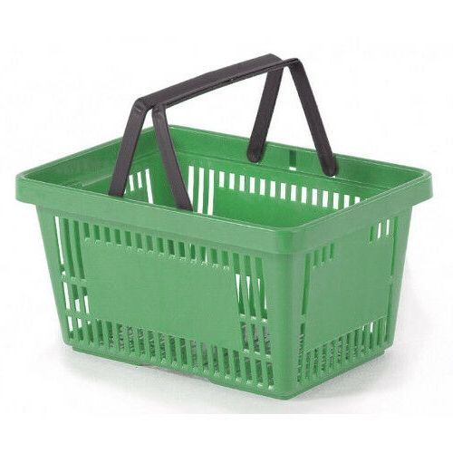 CESTINO SPESA 2 MANICI VERDE LT.20 RABTROLLEY