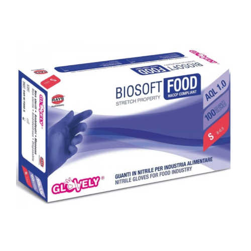 GUANTI BIOSOFT BLU PER ALIMENTI MIS.L