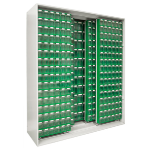 SCAFFALE COMPLETO DI CRISTAL BOX CM 125X60XH200