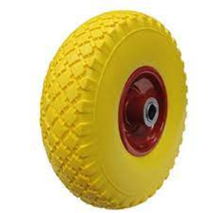 RUOTE RICAMBIO CARRELLO PIENE GIALLE