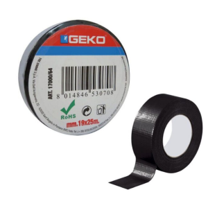 NASTRO ISOLANTE MM.19 X 25 MT NERO GEKO