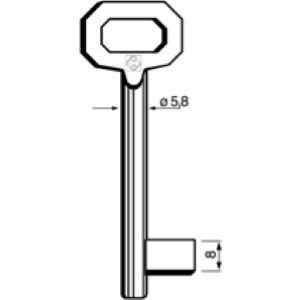 5012 CHIAVE PATENT OTTONATA