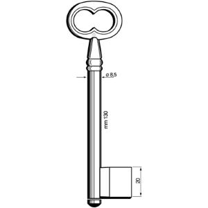 CHIAVE CADORINE FEMMINA - NERO ANTICO