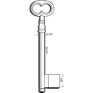 CHIAVE CADORINE FEMMINA - NERO ANTICO