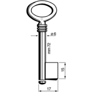 CHIAVE CADORINE FEMMINA - NERO ANTICO