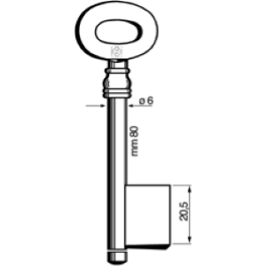 CHIAVE CADORINE FEMMINA - NERO ANTICO