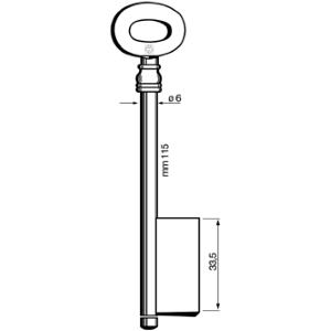 CHIAVE CADORINE FEMMINA - NERO ANTICO