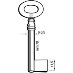 CHIAVE CADORINE FEMMINA - NERO ANTICO