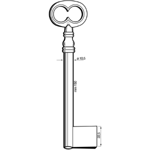 CHIAVE CADORINE FEMMINA - NERO ANTICO