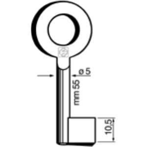 CHIAVE CADORINE FEMMINA - NERO ANTICO