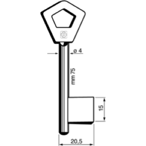 CHIAVE CADORINE MASCHIO