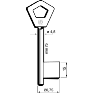 5922P6 CHIAVE CADORINE MASCHIO