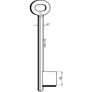 9707 CHIAVE CADORINE MASCHIO