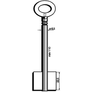 8211/1 CHIAVE CASSAFORTE FEMMINA
