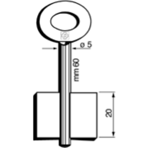 CHIAVE CASSAFORTE MASCHIO