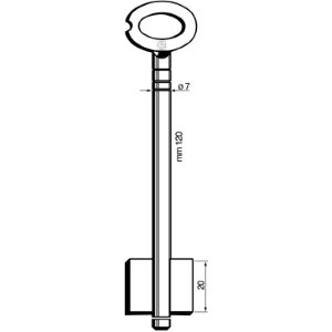 CHIAVE CASSAFORTE MASCHIO