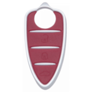 ARRS8 KEY SHELL - 3 BUTTONS (RED RUBBER PAD)