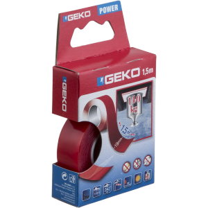 NASTRO BIADESIVO ROSSO  MM.19 X M.1,5  GEKO