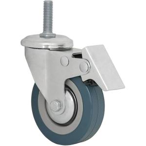 RUOTA Ø 50 GIREV.CON FRENO PIASTRA/PERNO