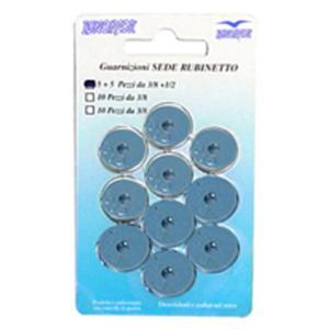 GUARNIZIONE SEDE RUBINETTO NERA 3/8-1/2 IDRO-SKIN PZ.5+5