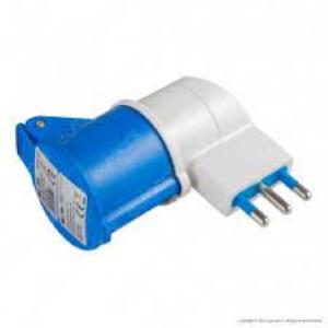 ADATT.ECOVA INDUST.SPINA CEE 2P+ T 16A 90° 250V ART.20552