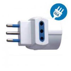 ADATT.ECOVA TRIPLO SPINA + SCHUKO 10A ART.30041/33041