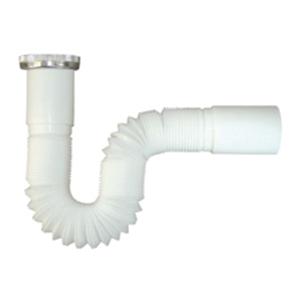 TUBO SIFONATO 1"1/2 BIANCO CON GHIERA IN METALLO