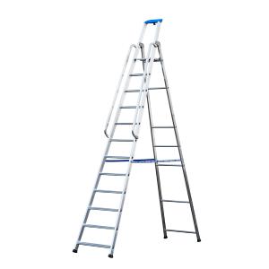 SCALA PROFESSIONALE DOMESTICA STABILA 12 GRADINI EN131 CON MANIGLIONI AL790