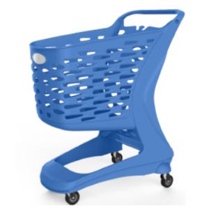 CARRELLO SPESA IN PLASTICA RAB 80 LT. AZZURRO RUOTA Ø 80 SUPERMERCATO