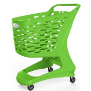 CARRELLO SPESA IN PLASTICA RAB 80 LT. VERDE RUOTA Ø 80 SUPERMERCATO