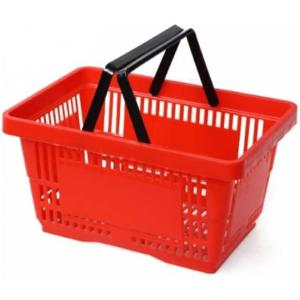 CESTINO SPESA 2 MANICI ROSSO LT.20 RABTROLLEY