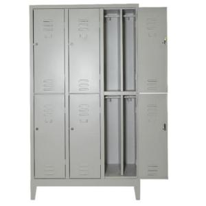 ARMADIO MULTISPOGLIATOIO SPORCO/PULITO 6 POSTI CM.101X50 H.180
