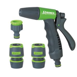 KIT IRRIGAZIONE CON PISTOLA A GETTO REGOLABILE BIMATERIALE ART.PRA/TB1306 RIBIMEX