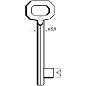 5010 CHIAVE PATENT OTTONATA