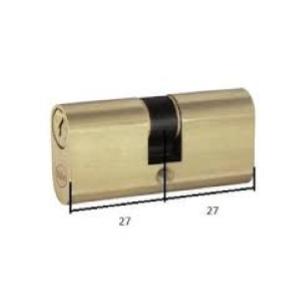 CILINDRO OVALE OTTONE LUCIDO (27+27) MM.54 WALLY