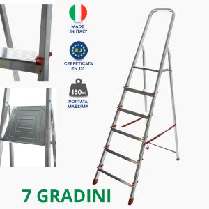 SCALA ALLUMINIO MARTINA 7 GRADINI PORT.150KG