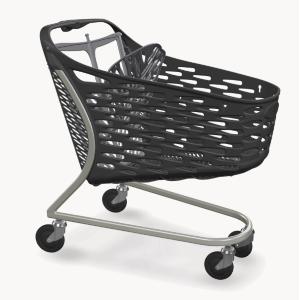CARRELLO SPESA SAMBA 130 LT. NERO EKO C/CATENA SUPERMERCATO