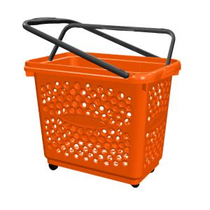 CESTONE TROLLEY PANARO LT. 55 ARANCIO 100% RICICLO IND.LE