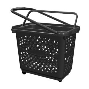 CESTONE TROLLEY PANARO LT. 55 NERO 100% RICICLO IND.LE