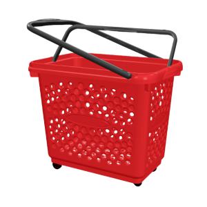 CESTONE TROLLEY PANARO LT. 55 ROSSO 100% RICICLO IND.LE